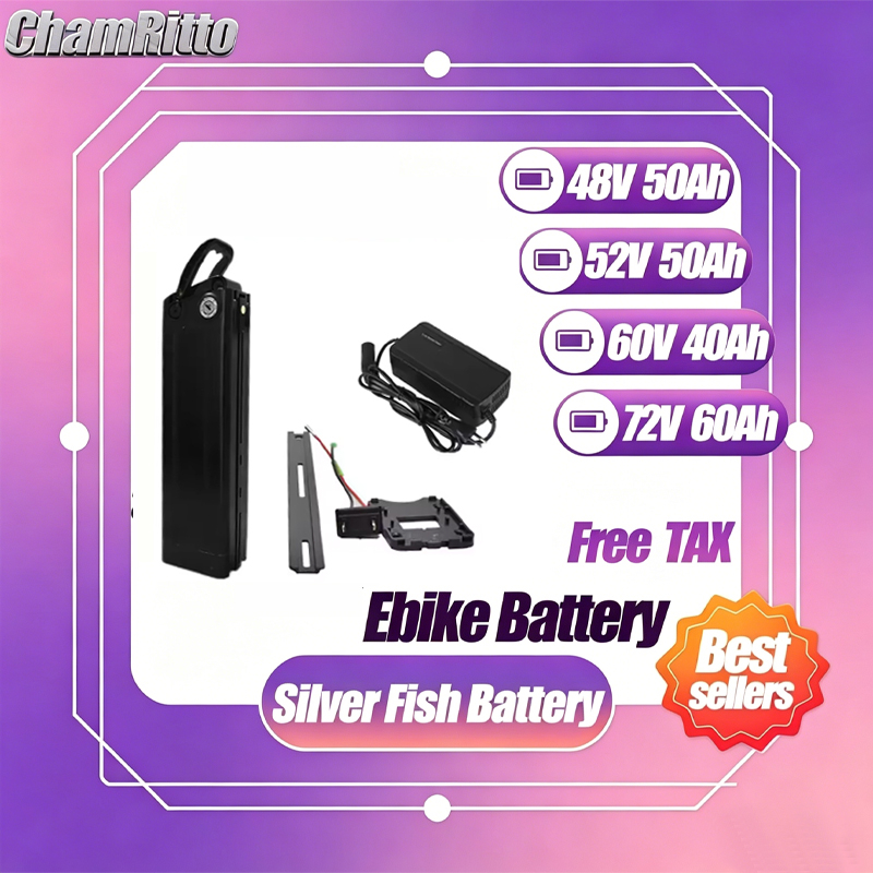 Electric Bicycle Battery 72V 30Ah - Bicicleta Elétrica 48v, Bateria SilverFish 52v,