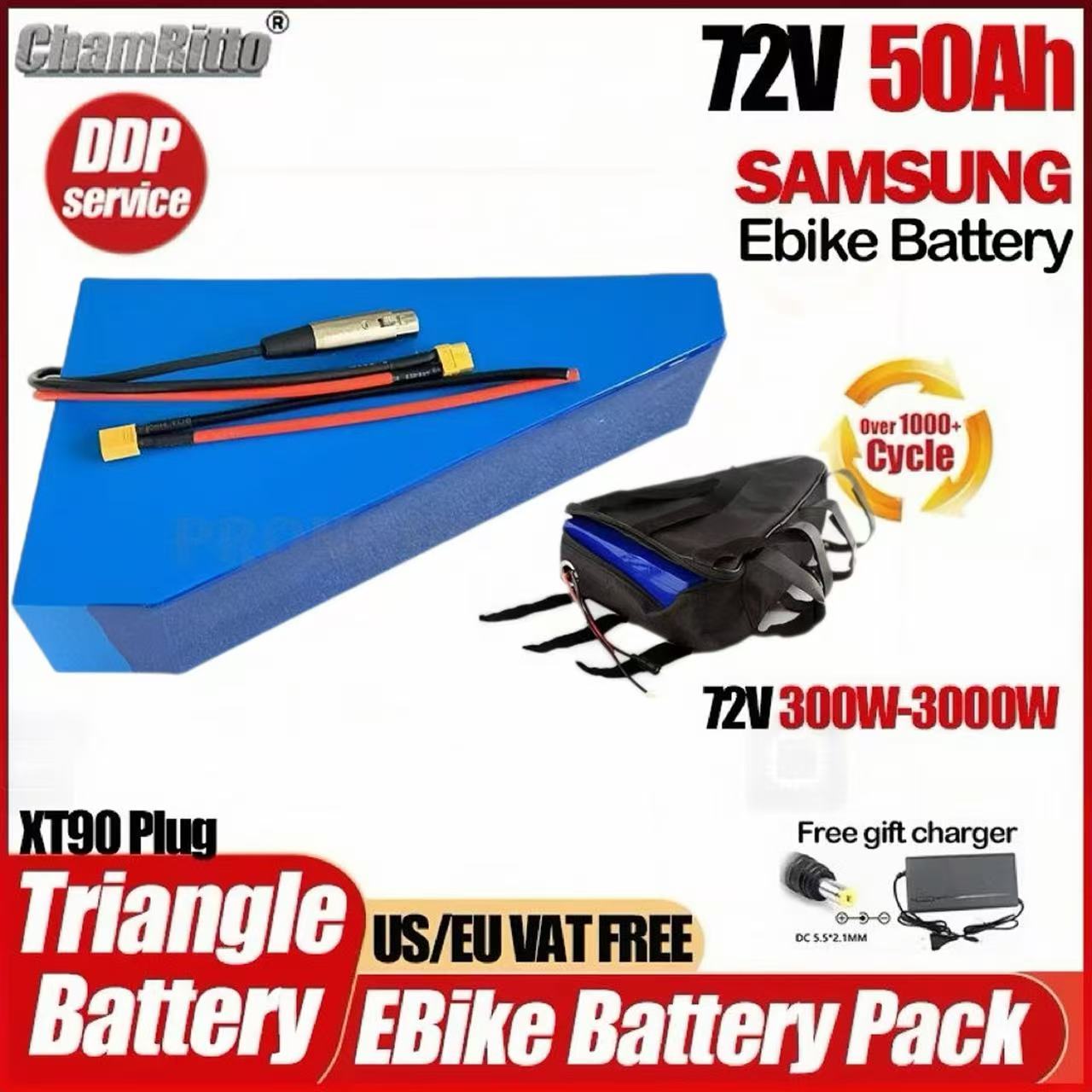 Electric Bicycle Battery 72V 30Ah - Bicicleta elétrica 72v 3000w Cham Rider