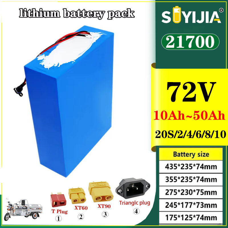 Electric Bicycle Battery 72V 30Ah - Bateria de Lítio 21700 72V 50Ah