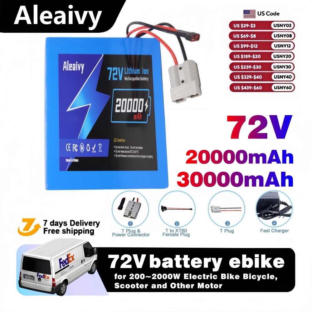 Electric Bicycle Battery 72V 30Ah - Envio dos EUA: Bateria de Íon
