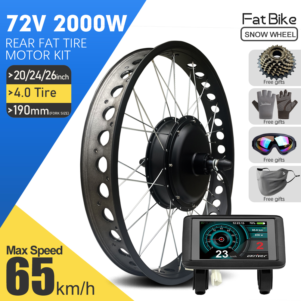 Fat Tire Ebike Conversion Kit 2000W - Kit de Conversão para E-Bike 72V