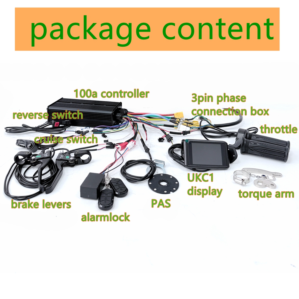 Kit de Conversão para Biciclet - 72V 5000W Hub Motor Kit avaliação e preço