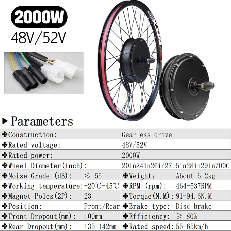 Kit de Conversão para Biciclet - Ebike Conversion Kit 72V 3000W avaliação e preço