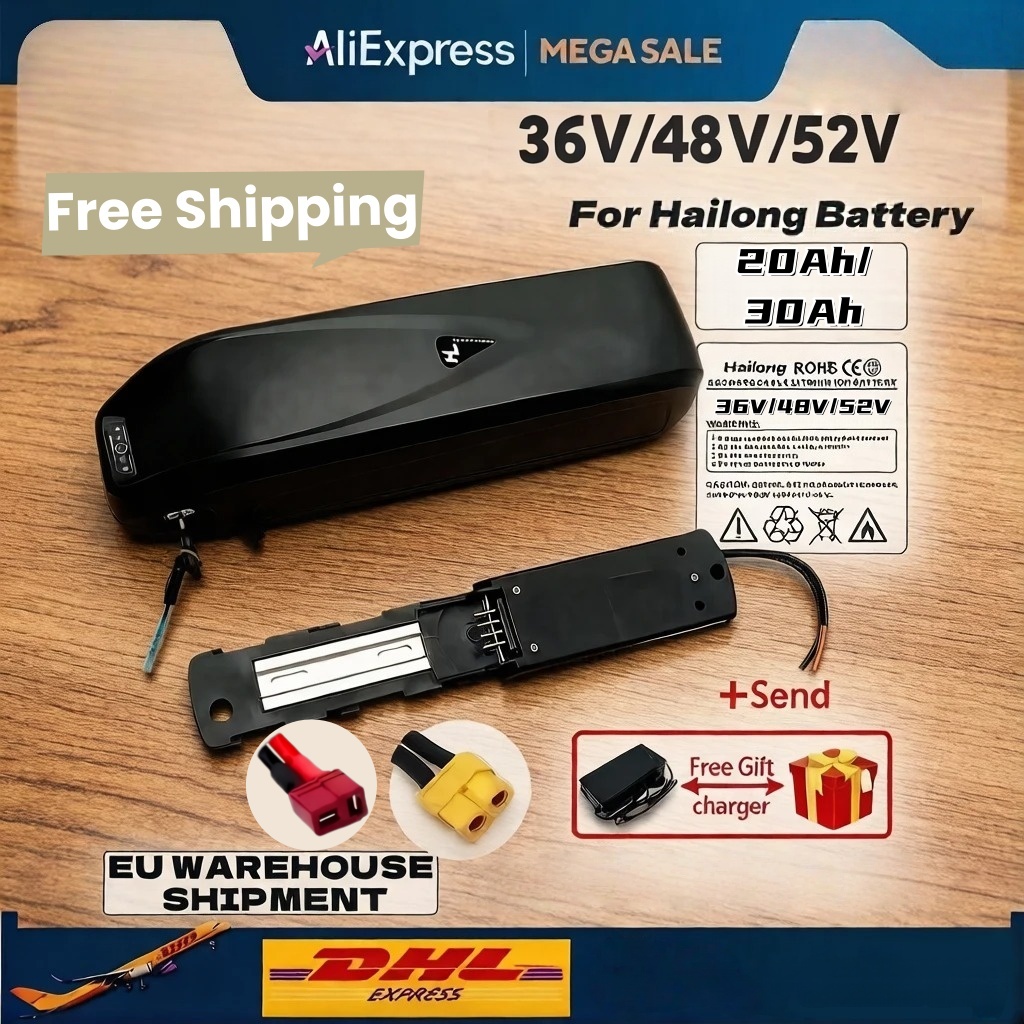 Nova Bateria Hailong 36V 48V 5 - Ebike Battery 48V 20Ah Hailong avaliação e preço