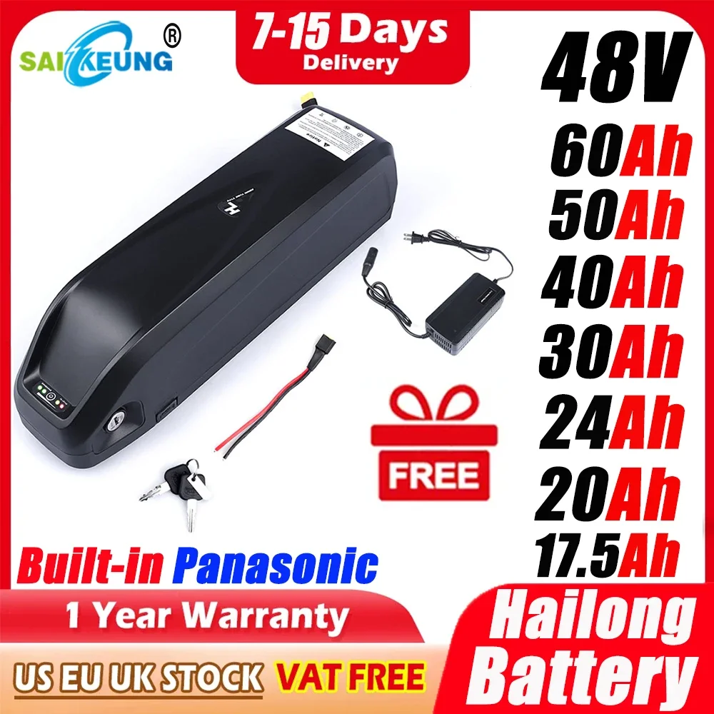 Bateria original 48v 52v 20ah  - Ebike Battery 48V 20Ah Hailong avaliação e preço