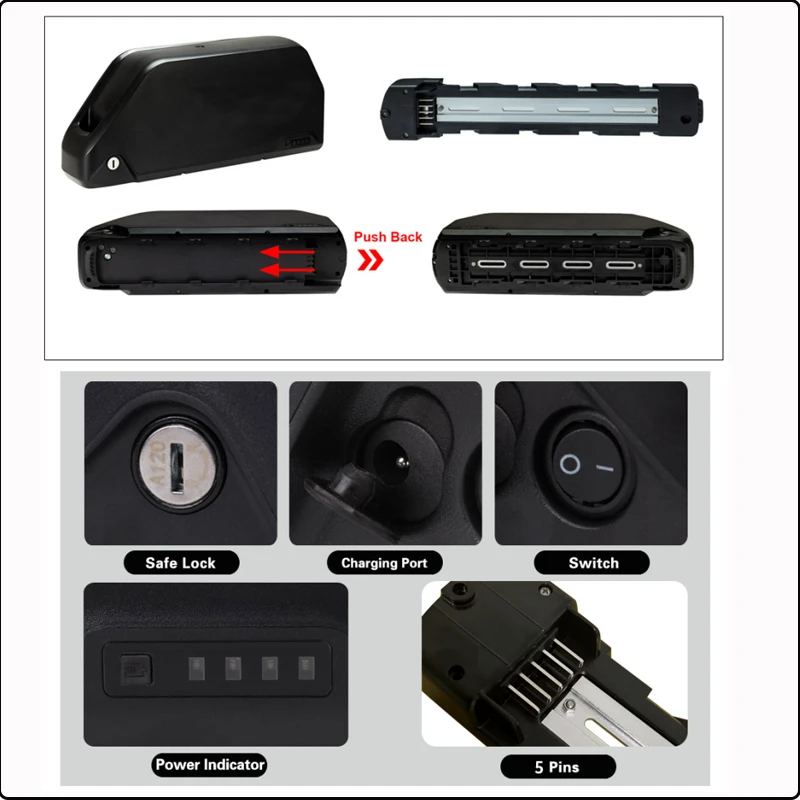 Bateria Hailong Polly DP7 para - Ebike Battery 48V 20Ah Hailong avaliação e preço