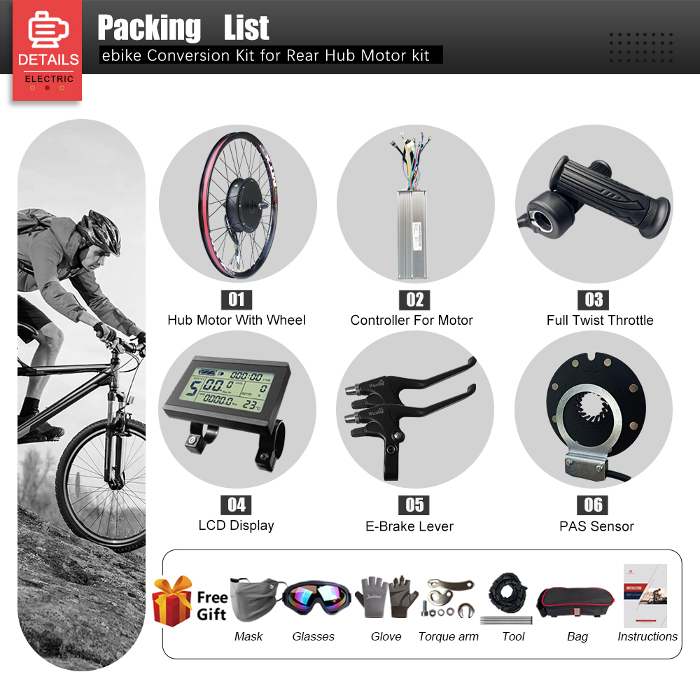 Kit de Conversão para Biciclet - Ebike Conversion Kit 72V 3000W avaliação e preço