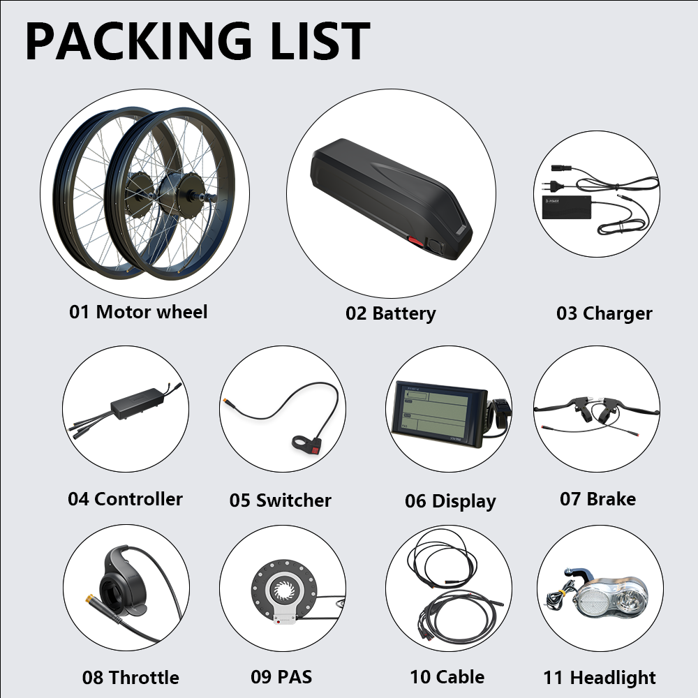 Kit de Conversão para Biciclet - Fat Tire Ebike Conversion Kit 2000W avaliação e preço